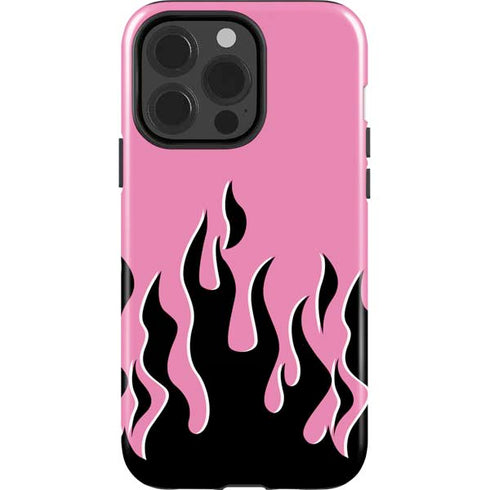 Pink Flames iPhone 15 Pro Impact Case